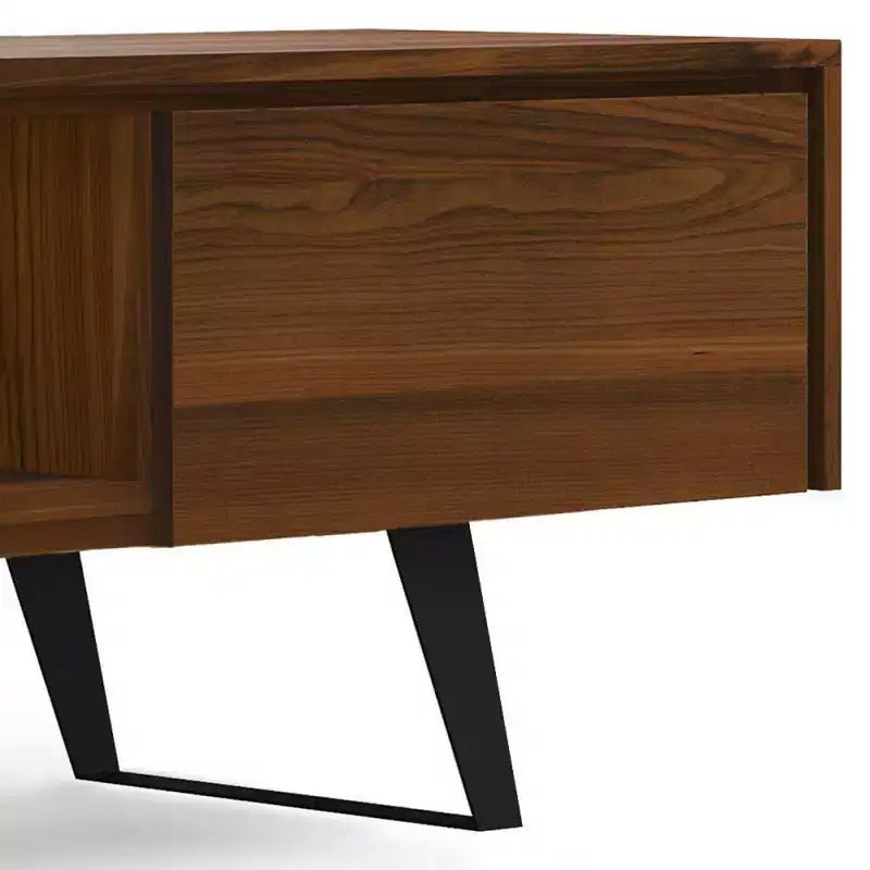 Mobile TV Mitchell 72" per TV fino a 80" noce - WyndenHall: mobile multimediale con ripiani fissi e aperti