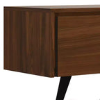 Mobile TV Mitchell 72" per TV fino a 80" noce - WyndenHall: mobile multimediale con ripiani fissi e aperti