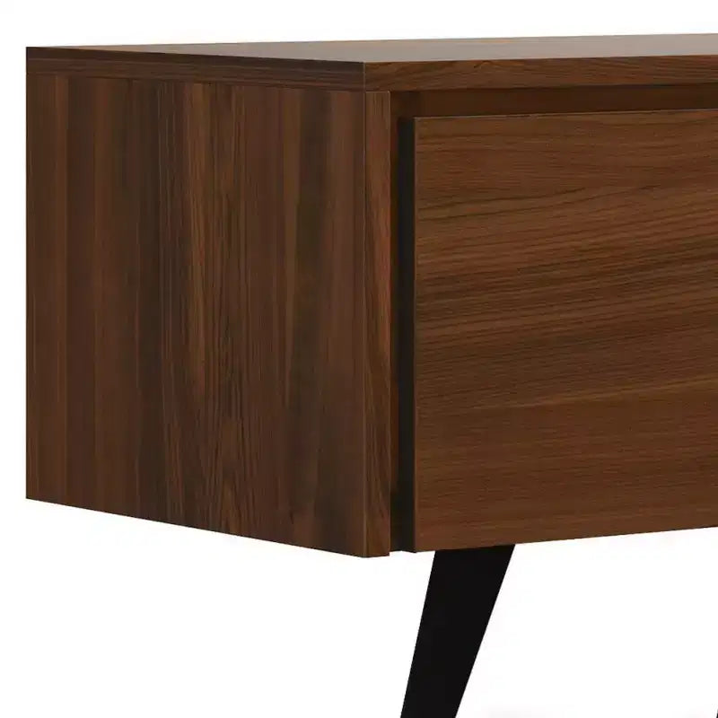 Mobile TV Mitchell 72" per TV fino a 80" noce - WyndenHall: mobile multimediale con ripiani fissi e aperti