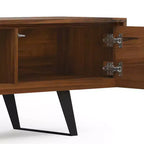Mobile TV Mitchell 72" per TV fino a 80" noce - WyndenHall: mobile multimediale con ripiani fissi e aperti