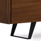 Mobile TV Mitchell 72" per TV fino a 80" noce - WyndenHall: mobile multimediale con ripiani fissi e aperti