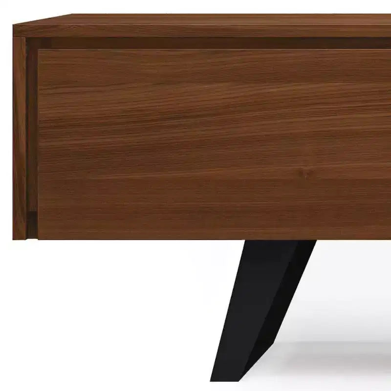 Mobile TV Mitchell 72" per TV fino a 80" noce - WyndenHall: mobile multimediale con ripiani fissi e aperti