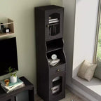 24/7 Shop At Home Jenny Armadietto con cassetto da 70,8" espresso: Mobile porta TV in stile transizionale, ripiani regolabili