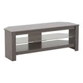 AVF Calibre Corner TV Stand for TVs up to 55" Gray: MDF Frame, Open Shelves, 88 lbs Capacity, 45.3" Width