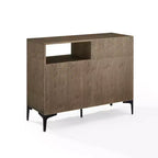 Crosley 40" Sydney Mobile TV Porta Dischi Noce: Porta Vinili, Mobile Multimediale con Ripiani Aperti