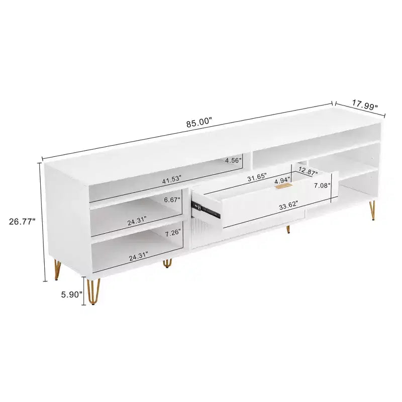 Mobile TV Manhattan Comfort 85" Dumbo per TV fino a 80", Bianco