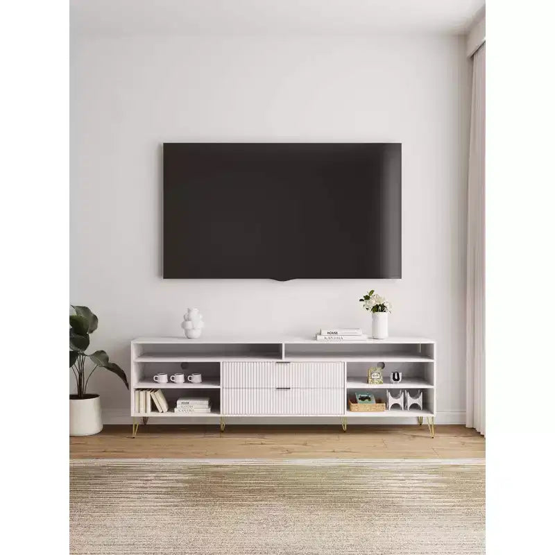 Mobile TV Manhattan Comfort 85" Dumbo per TV fino a 80", Bianco