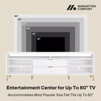 Mobile TV Manhattan Comfort 85" Dumbo per TV fino a 80", Bianco