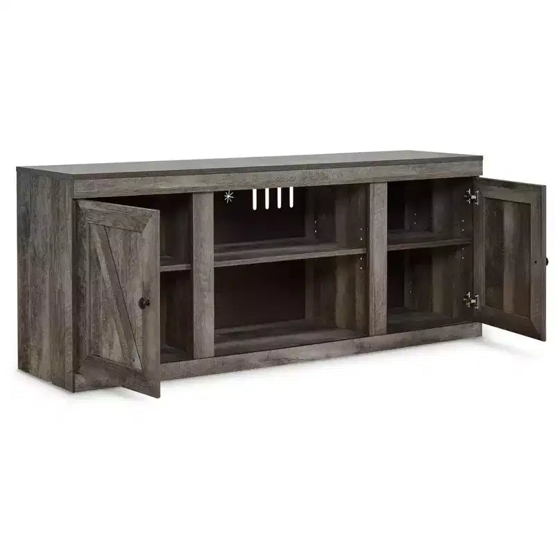 Signature Design by Ashley 60" Mobile TV Wynnlow per TV fino a 65" Marrone/Beige: Consolle Media Rustica con Gestione Cavi