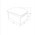Pouf poggiapiedi rivestito in tessuto blu - Threshold™ designed with Studio McGee