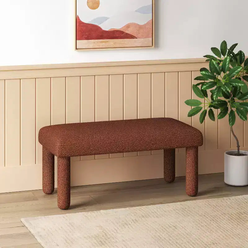Panchina imbottita in bouclé ruggine - Room Essentials™