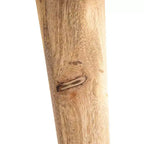 Panchina in Pelle di Capra "Storied Home" Tabacco: Telaio in Legno di Mango, Pouf Rettangolare Imbottito, Assemblaggio per Adulti