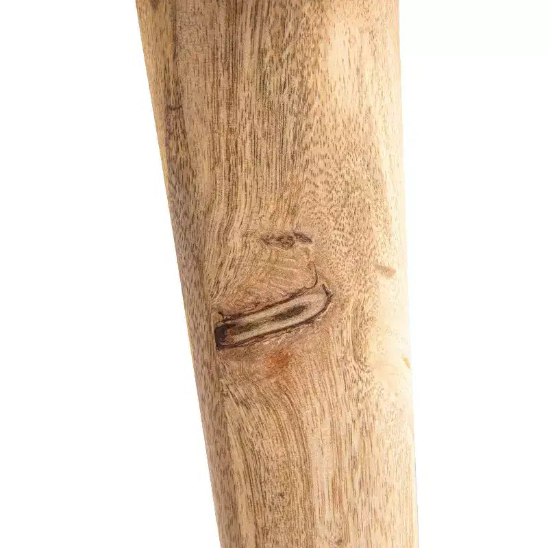 Panchina in Pelle di Capra "Storied Home" Tabacco: Telaio in Legno di Mango, Pouf Rettangolare Imbottito, Assemblaggio per Adulti