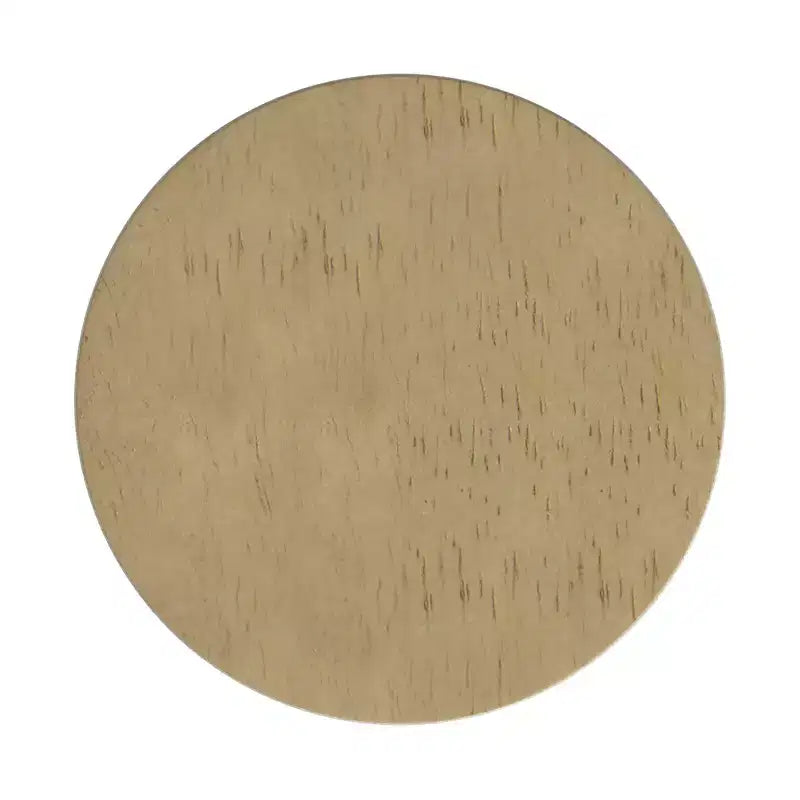 Pouf contenitore rotondo imbottito con struttura in legno e piano in legno, Grigio Chiaro - HomePop