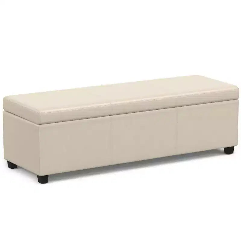 Panca Contenitore Franklin Extra Large Crema Satinata - WyndenHall