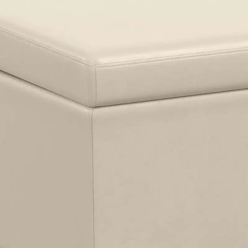 Panca Contenitore Franklin Extra Large Crema Satinata - WyndenHall