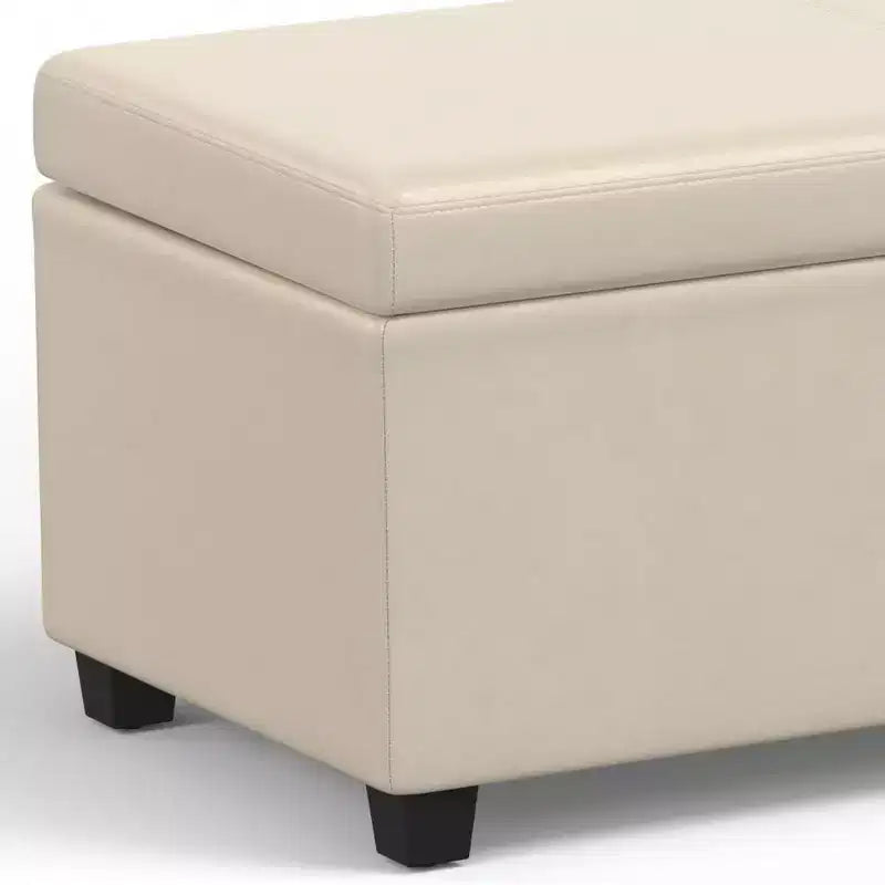 Panca Contenitore Franklin Extra Large Crema Satinata - WyndenHall