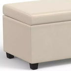 Panca Contenitore Franklin Extra Large Crema Satinata - WyndenHall