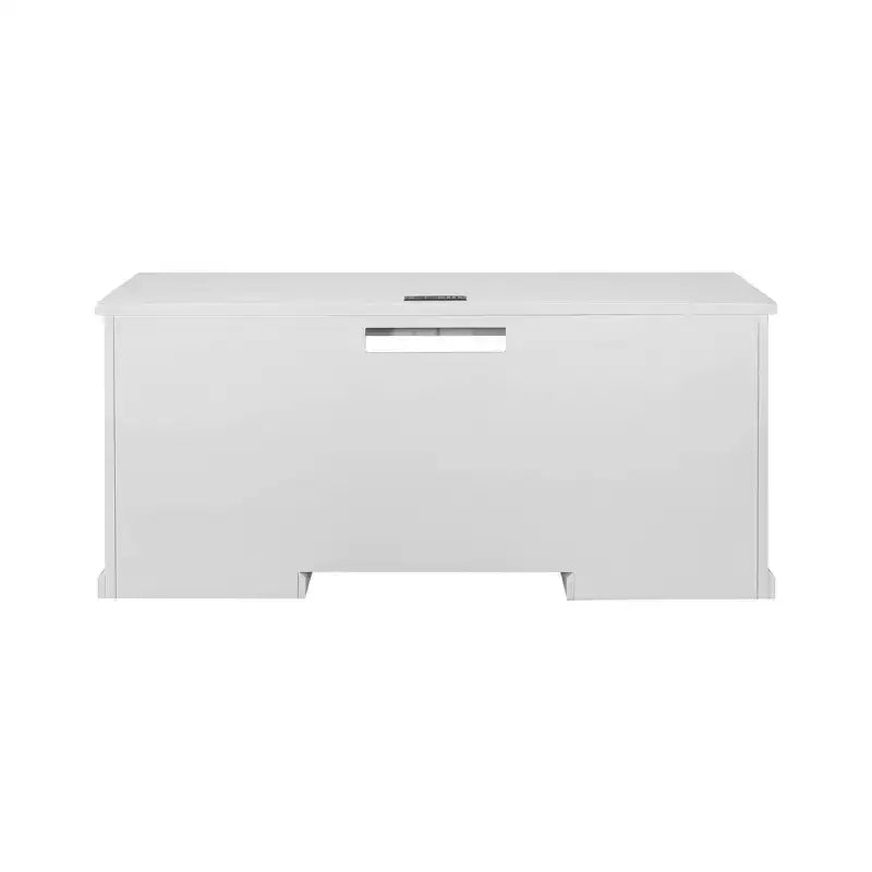 Credenza scrivania moderna in legno: Stile direzionale, pannelli Bead Board, porte USB - Martin Furniture