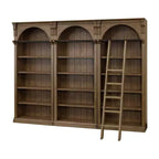 Libreria a muro alta tradizionale da 94", Collezione Stratton Marrone - Martin Furniture
