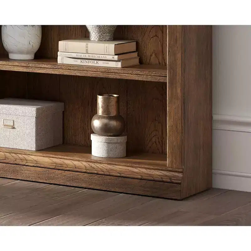 Libreria a muro alta tradizionale da 94", Collezione Stratton Marrone - Martin Furniture