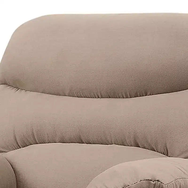 Poltrona Arcadia per la Seduta Attiva da 35" in Microfibra Marrone Chiaro: Reclinabile, Maniglia Facile da Raggiungere - Acme Furniture