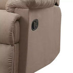 Poltrona Arcadia per la Seduta Attiva da 35" in Microfibra Marrone Chiaro: Reclinabile, Maniglia Facile da Raggiungere - Acme Furniture