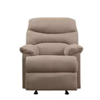 Poltrona Arcadia per la Seduta Attiva da 35" in Microfibra Marrone Chiaro: Reclinabile, Maniglia Facile da Raggiungere - Acme Furniture