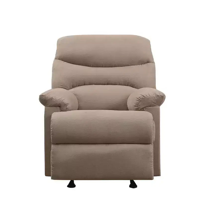 Poltrona Arcadia per la Seduta Attiva da 35" in Microfibra Marrone Chiaro: Reclinabile, Maniglia Facile da Raggiungere - Acme Furniture