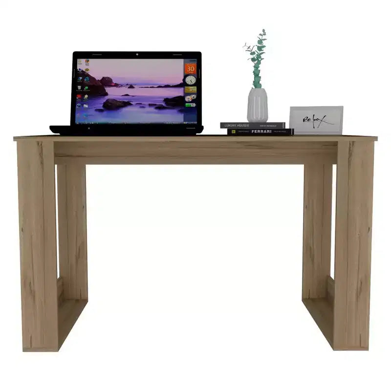 Scrivania per computer Shenyang marrone - Boahaus: design ergonomico, laminato in legno, larghezza 120,65 cm