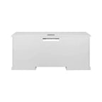 Credenza scrivania moderna in legno con vetrina, completamente assemblata, bianca - Collezione Abby - Martin Furniture