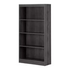 Libreria decorativa South Shore 56" con 4 ripiani: Rovere Grigio, Design Verticale, Struttura in Truciolato, Capacità di Carico 11 kg per Ripiano