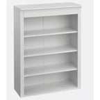 Mobile Ufficio Modulare Harrington Lifestorey 2 Pezzi, Mobiletto con Vetrina in Finto Marmo Bianco: Stile Country, Superficie in Finto Marmo, Struttura in MDF