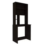 Scrivania per computer Jeddah Nera - Boahaus: Stile Moderno, Resistente ai Graffi, Ripiano Aperto, Laminato in Legno