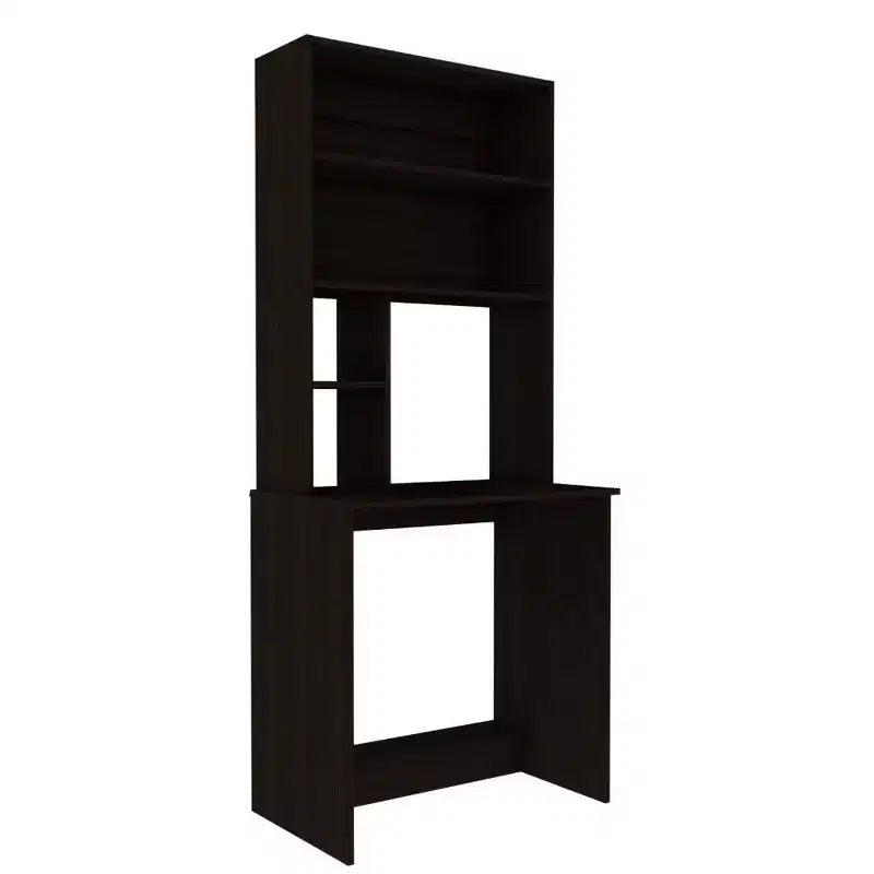 Scrivania per computer Jeddah Nera - Boahaus: Stile Moderno, Resistente ai Graffi, Ripiano Aperto, Laminato in Legno