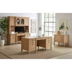 Scrivania moderna in legno con doppio piedistallo e vani portaoggetti Collezione Laurel - Martin Furniture: Mobili per ufficio, Cassetto per archivio