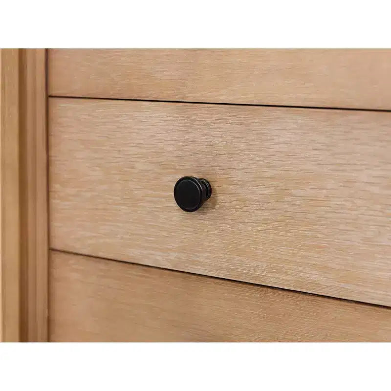 Libreria ad arco moderna in legno da 78" Collezione Laurel Marrone chiaro - Martin Furniture: Contenitore verticale, 3 cassetti