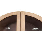 Libreria ad arco moderna in legno da 78" Collezione Laurel Marrone chiaro - Martin Furniture: Contenitore verticale, 3 cassetti