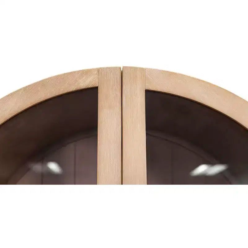 Libreria ad arco moderna in legno da 78" Collezione Laurel Marrone chiaro - Martin Furniture: Contenitore verticale, 3 cassetti