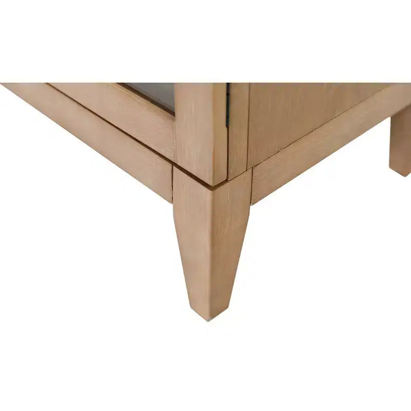 Libreria ad arco moderna in legno da 78" Collezione Laurel Marrone chiaro - Martin Furniture: Contenitore verticale, 3 cassetti