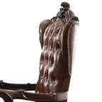 Sedia Versailles da 27" per Seduta Attiva, Bicolore Marrone Chiaro PU e Rovere Ciliegio - Acme Furniture: Similpelle, Struttura in Metallo, Montaggio senza Attrezzi