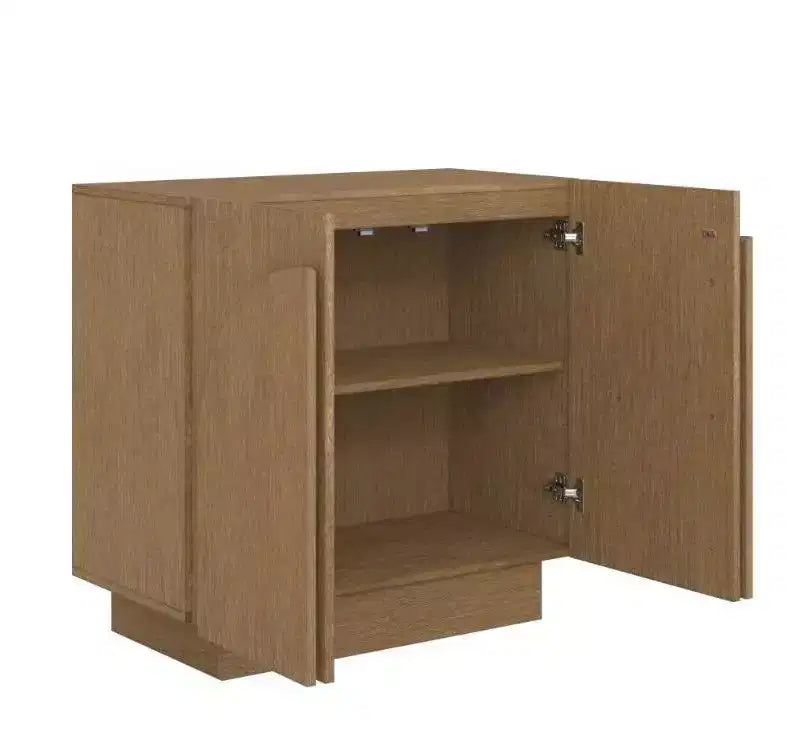 Nathan James Set di 2 Console ad Arco in Legno Iris con Ante Marrone