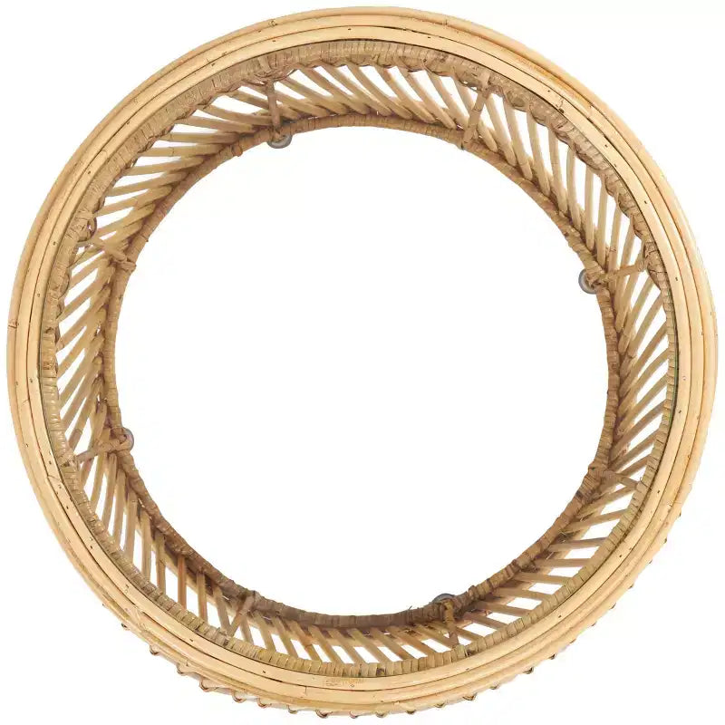 Tavolino d'appoggio ondulato in rattan intrecciato fatto a mano Olivia & May: Nessun assemblaggio, uso interno, stile costiero
