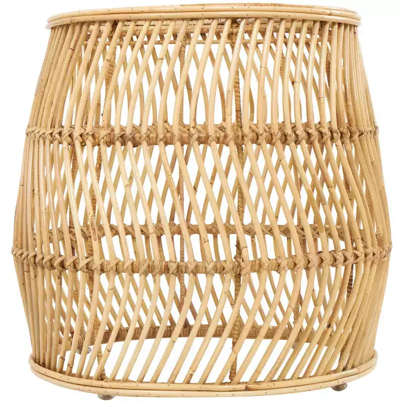 Tavolino d'appoggio ondulato in rattan intrecciato fatto a mano Olivia & May: Nessun assemblaggio, uso interno, stile costiero