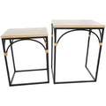 Olivia & May Metal Arched Accent Table: Set of 2, No Assembly, Indoor Use, Modern Farmhouse Style