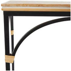 Tavolino d'accento ad arco in metallo Olivia & May: set da 2, nessun assemblaggio richiesto, per uso interno, stile rustico moderno