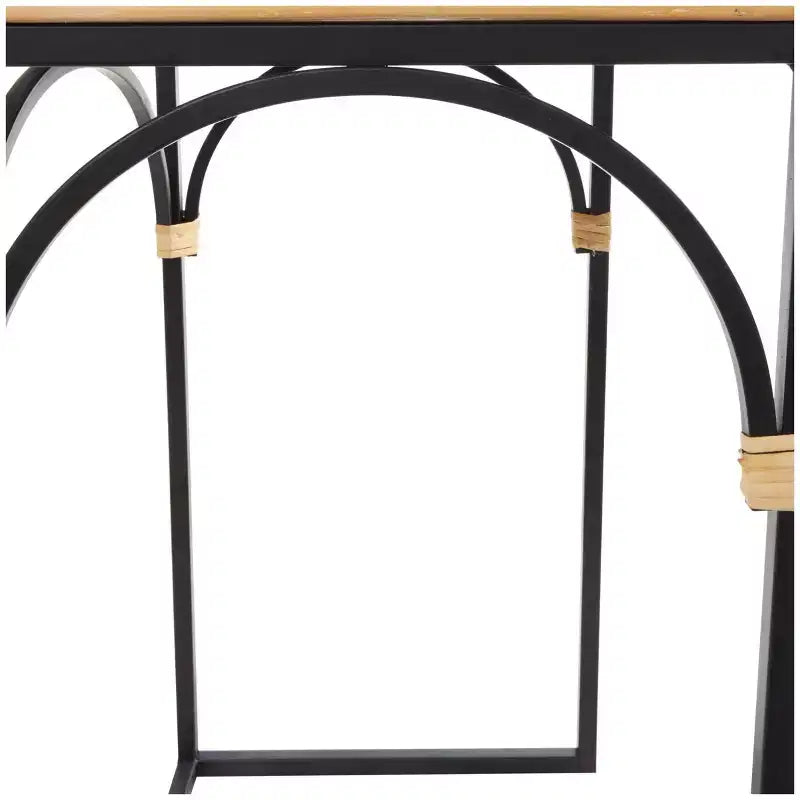 Tavolino d'accento ad arco in metallo Olivia & May: set da 2, nessun assemblaggio richiesto, per uso interno, stile rustico moderno