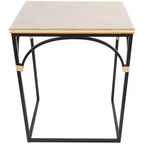 Tavolino d'accento ad arco in metallo Olivia & May: set da 2, nessun assemblaggio richiesto, per uso interno, stile rustico moderno