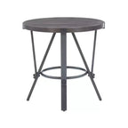 Powell 3 Pezzi Galway Legno Top e Antracite Grigio Metallo Tavolino Rotondo e Set di Tavolini d'Appoggio Marrone Antracite: Set di Mobili Rustici per Soggiorno