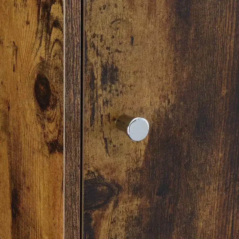 Mobiletto a 2 ante con ripiano in legno rustico – Breighton Home: Chiusure magnetiche, Organizzatore per Ufficio e Bagno